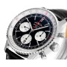 Navitimer B01 43mm SS B50 Best Edition Black Dial White Subdial On Black Leather Strap A7750