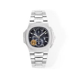 NAUTILUS 5990 SS PF 1:1 BEST EDITION BLUE DIAL ON SS BRACELET SUPER CLONE A28-520