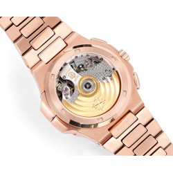 NAUTILUS 5990 SS PF 1:1 BEST EDITION GREY BLUE ROSE GOLD BRACELET SUPER CLONE A28-520