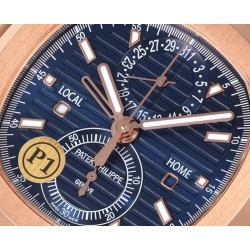 NAUTILUS 5990 SS PF 1:1 BEST EDITION GREY BLUE ROSE GOLD BRACELET SUPER CLONE A28-520