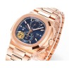 NAUTILUS 5990 SS PF 1:1 BEST EDITION GREY BLUE ROSE GOLD BRACELET SUPER CLONE A28-520